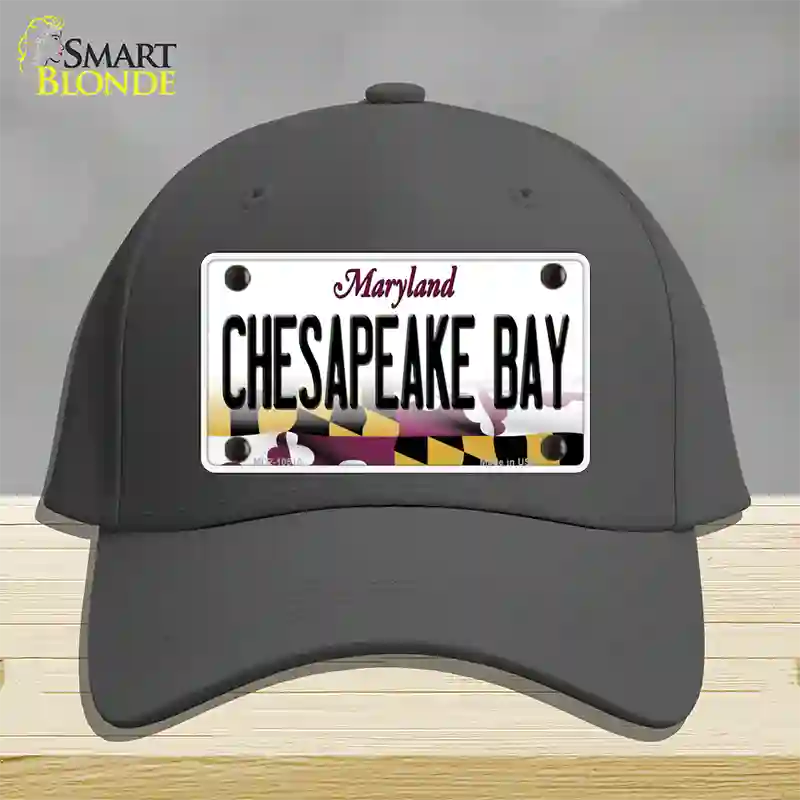 Chesapeake Bay Maryland Novelty License Plate Hat Cotton / Charcoal