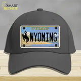 Wyoming Tag Novelty License Plate Hat Cotton / Charcoal