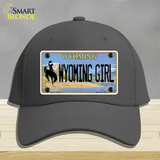 Wyoming Girl Novelty License Plate Hat Cotton / Charcoal