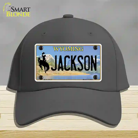 Jackson Wyoming Novelty License Plate Hat Cotton / Charcoal