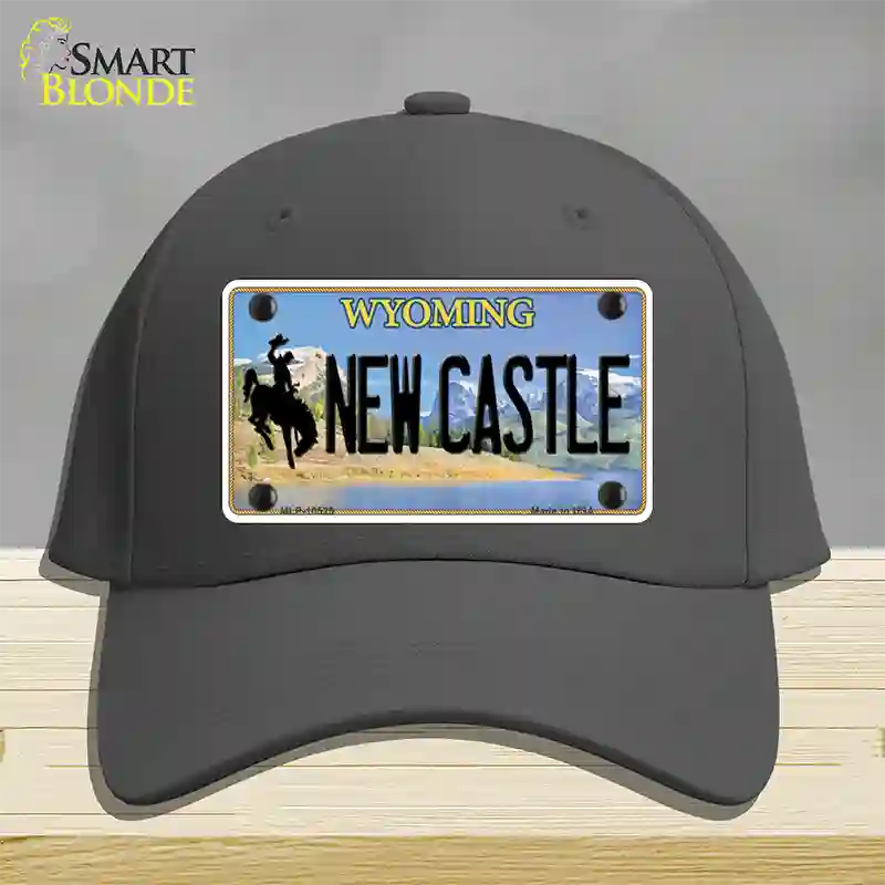 New Castle Wyoming Novelty License Plate Hat Cotton / Charcoal