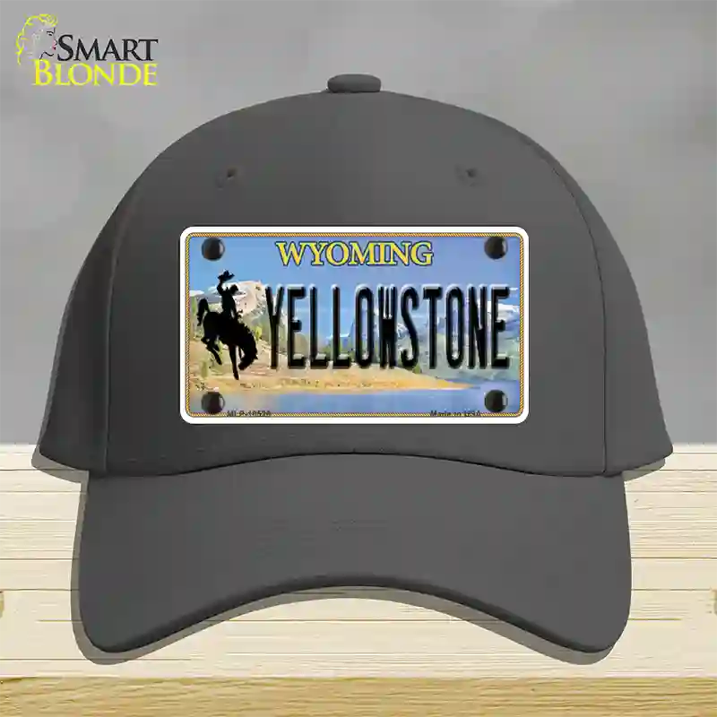 Yellowstone Wyoming Novelty License Plate Hat Cotton / Charcoal