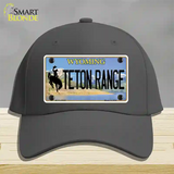 Teton Range Wyoming Novelty License Plate Hat Cotton / Charcoal