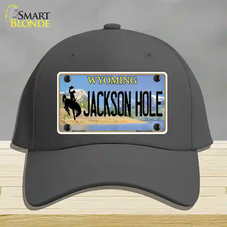 Jackson Hole Wyoming Novelty License Plate Hat Cotton / Charcoal