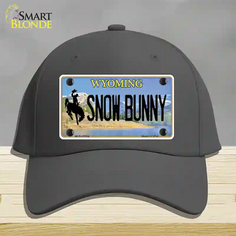 Snow Bunny Wyoming Novelty License Plate Hat Cotton / Charcoal