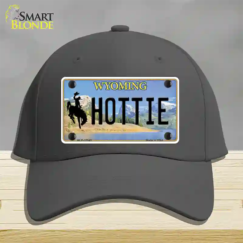 Hottie Wyoming Novelty License Plate Hat Cotton / Charcoal