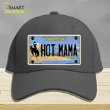 Hot Mama Wyoming Novelty License Plate Hat Cotton / Charcoal