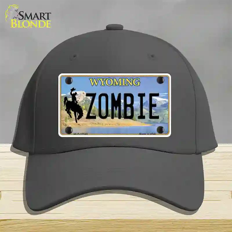 Zombie Wyoming Novelty License Plate Hat Cotton / Charcoal