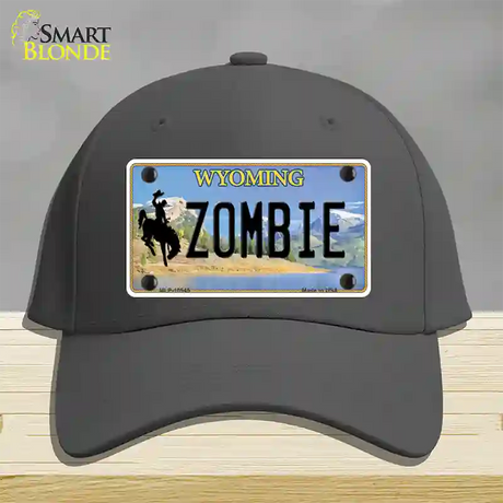 Zombie Wyoming Novelty License Plate Hat Cotton / Charcoal