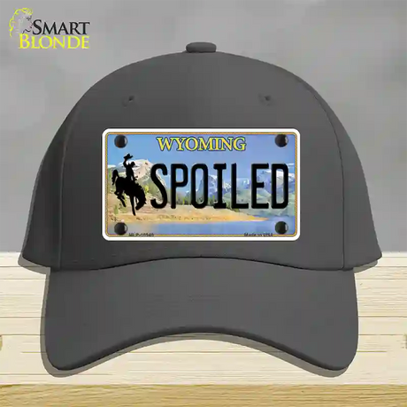 Spoiled Wyoming Novelty License Plate Hat Cotton / Charcoal