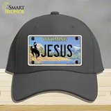 Jesus Wyoming Novelty License Plate Hat Cotton / Charcoal