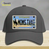 Moms Taxi Wyoming Novelty License Plate Hat Cotton / Charcoal