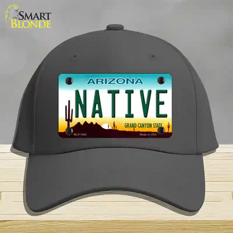 Native Arizona Novelty License Plate Hat Cotton / Charcoal