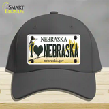 I Love Nebraska Novelty License Plate Hat Cotton / Charcoal