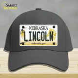 Lincoln Nebraska Novelty License Plate Hat Cotton / Charcoal