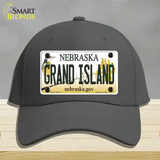 Grand Island Nebraska Novelty License Plate Hat Cotton / Charcoal