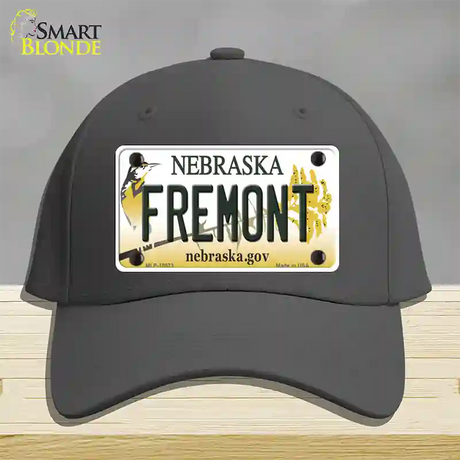 Fremont Nebraska Novelty License Plate Hat Cotton / Charcoal