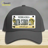 South Sioux City Nebraska Novelty License Plate Hat Cotton / Charcoal