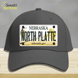 North Platte Nebraska Novelty License Plate Hat Cotton / Charcoal