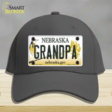 Grandpa Nebraska Novelty License Plate Hat Cotton / Charcoal