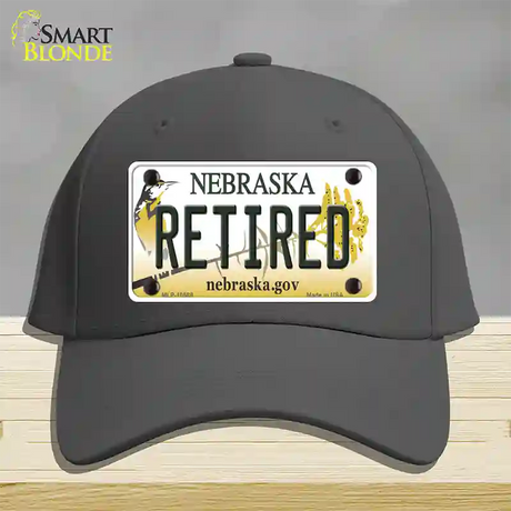 Retired Nebraska Novelty License Plate Hat Cotton / Charcoal