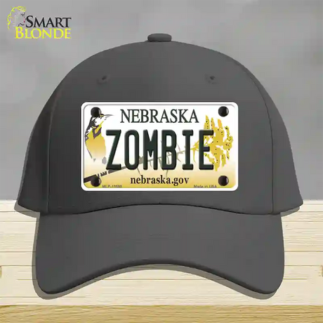 Zombie Nebraska Novelty License Plate Hat Cotton / Charcoal