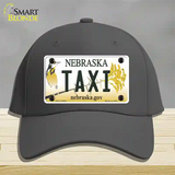 Taxi Nebraska Novelty License Plate Hat Cotton / Charcoal