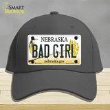 Bad Girl Nebraska Novelty License Plate Hat Cotton / Charcoal