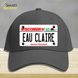 Eau Claire Wisconsin Novelty License Plate Hat Cotton / Charcoal