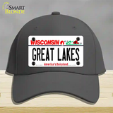 Great Lakes Wisconsin Novelty License Plate Hat Cotton / Charcoal