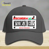 Wisconsin Dells Wisconsin Novelty License Plate Hat Cotton / Charcoal