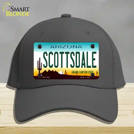 Scottsdale Arizona Novelty License Plate Hat Cotton / Charcoal