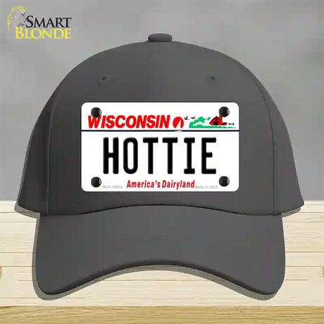 Hottie Wisconsin Novelty License Plate Hat Cotton / Charcoal