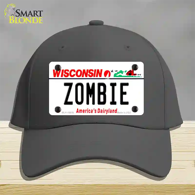 Zombie Wisconsin Novelty License Plate Hat Cotton / Charcoal