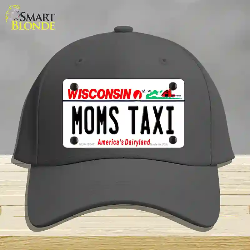 Moms Taxi Wisconsin Novelty License Plate Hat Cotton / Charcoal