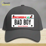 Bad Boy Wisconsin Novelty License Plate Hat Cotton / Charcoal