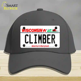 Climber Wisconsin Novelty License Plate Hat Cotton / Charcoal