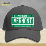 Vermont Green Mountain State Novelty License Plate Hat Cotton / Charcoal