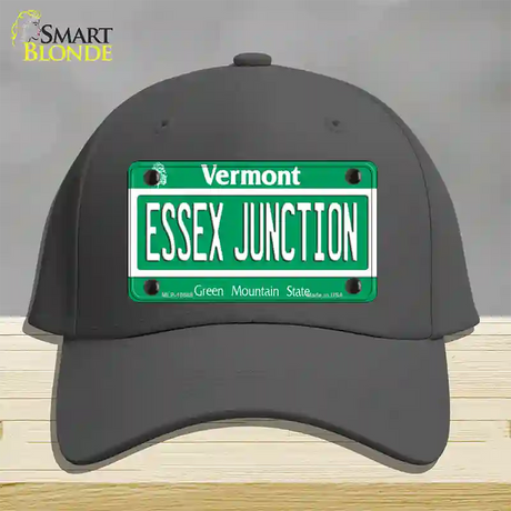 Essex Junction Vermont Novelty License Plate Hat Cotton / Charcoal