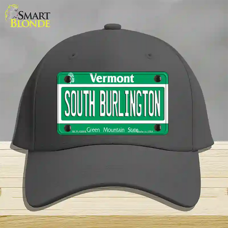 South Burlington Vermont Novelty License Plate Hat Cotton / Charcoal