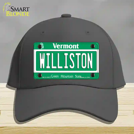 Williston Vermont Novelty License Plate Hat Cotton / Charcoal