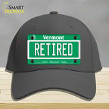 Retired Vermont Novelty License Plate Hat Cotton / Charcoal