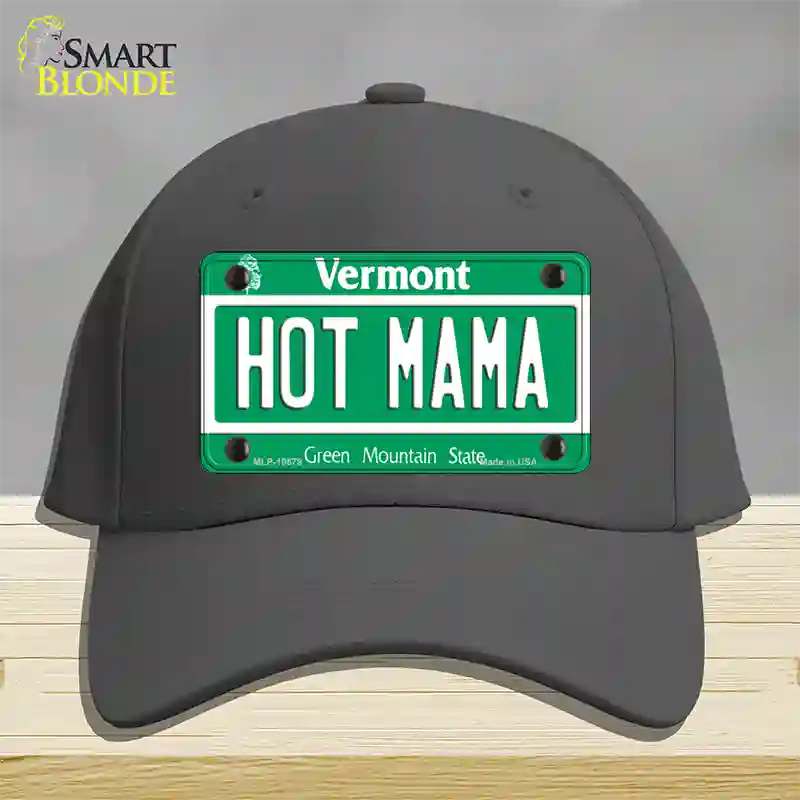 Hot Mama Vermont Novelty License Plate Hat Cotton / Charcoal