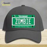 Zombie Vermont Novelty License Plate Hat Cotton / Charcoal