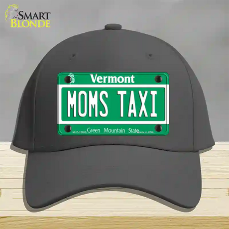 Moms Taxi Vermont Novelty License Plate Hat Cotton / Charcoal