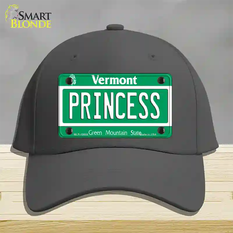 Princess Vermont Novelty License Plate Hat Cotton / Charcoal