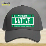 Native Vermont Novelty License Plate Hat Cotton / Charcoal