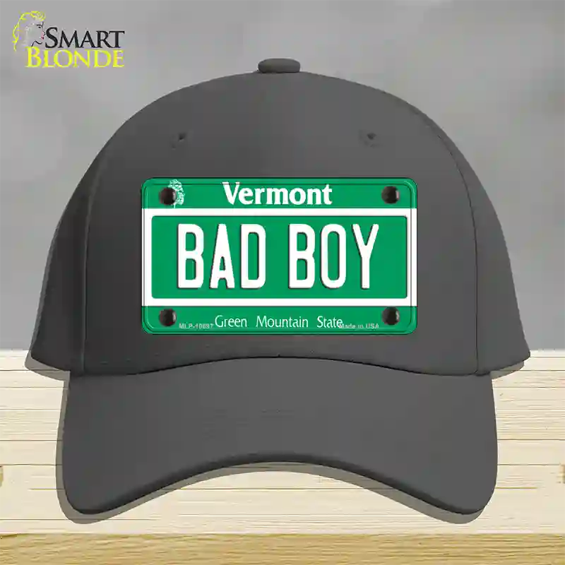 Bad Boy Vermont Novelty License Plate Hat Cotton / Charcoal