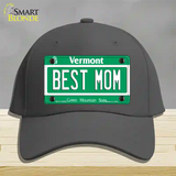 Best Mom Vermont Novelty License Plate Hat Cotton / Charcoal