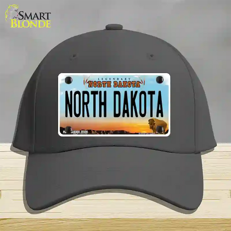 North Dakota Legendary Novelty License Plate Hat Cotton / Charcoal